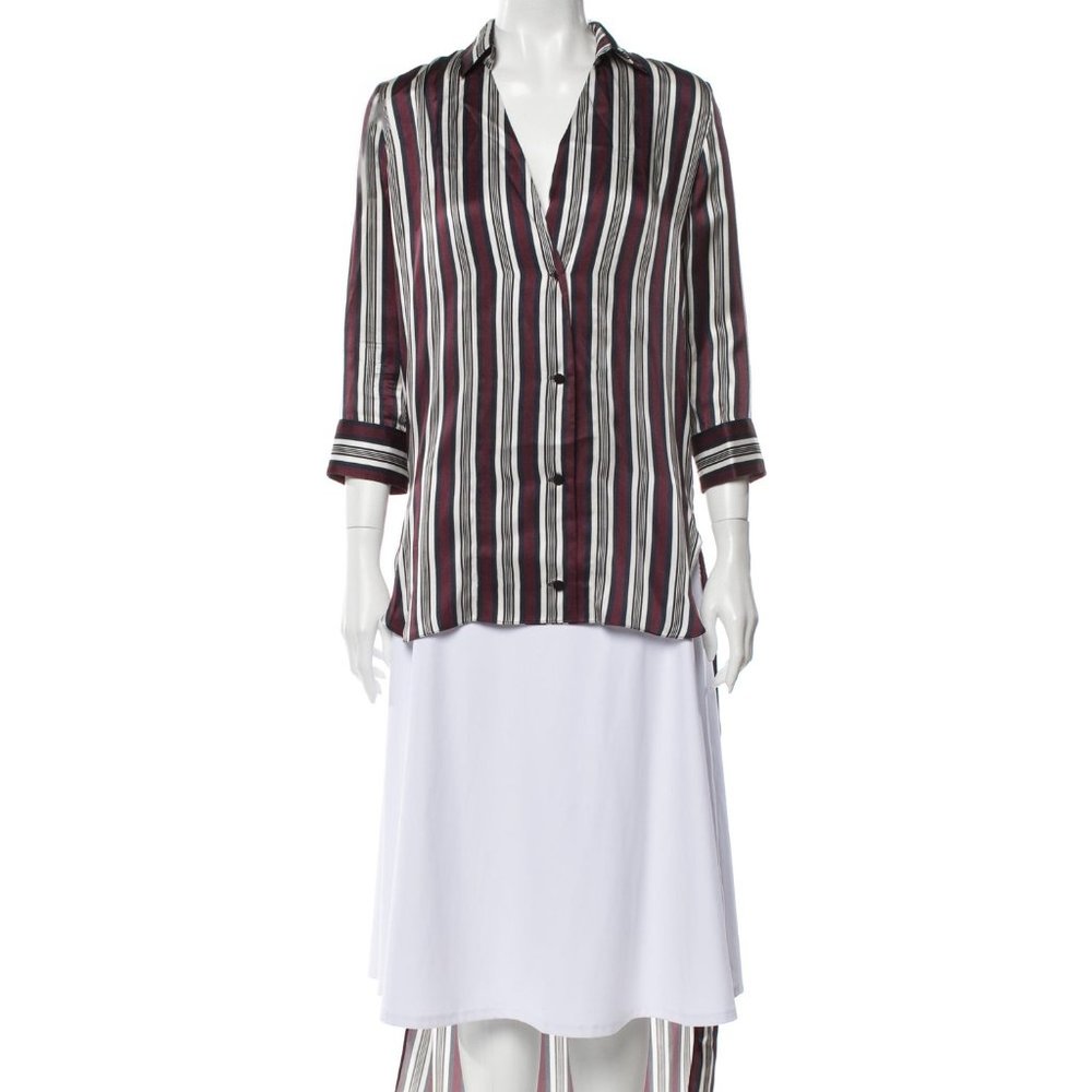 HELLESSY HIGH-LOW STRIPED TOP/BLOUSE